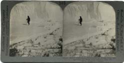 Keystone Stereoview of Antarctic Exposition Gathering Snow from 1930’s T600 Set 